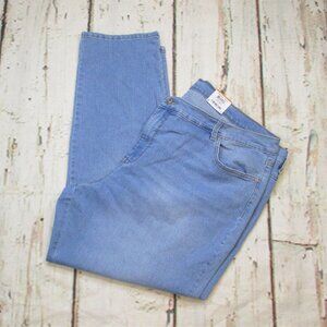 Style & Co Plus Mid Rise Straight Distressed Jeans